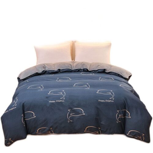 被子被套ab面一面纯棉加绒法兰绒定做冬天单面珊瑚被罩单件6x7x7