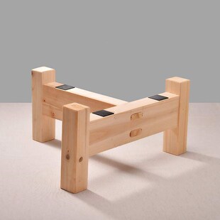 架子杉木定制定做实木木架木老磨盘木架M架子石磨石磨磨盘家用