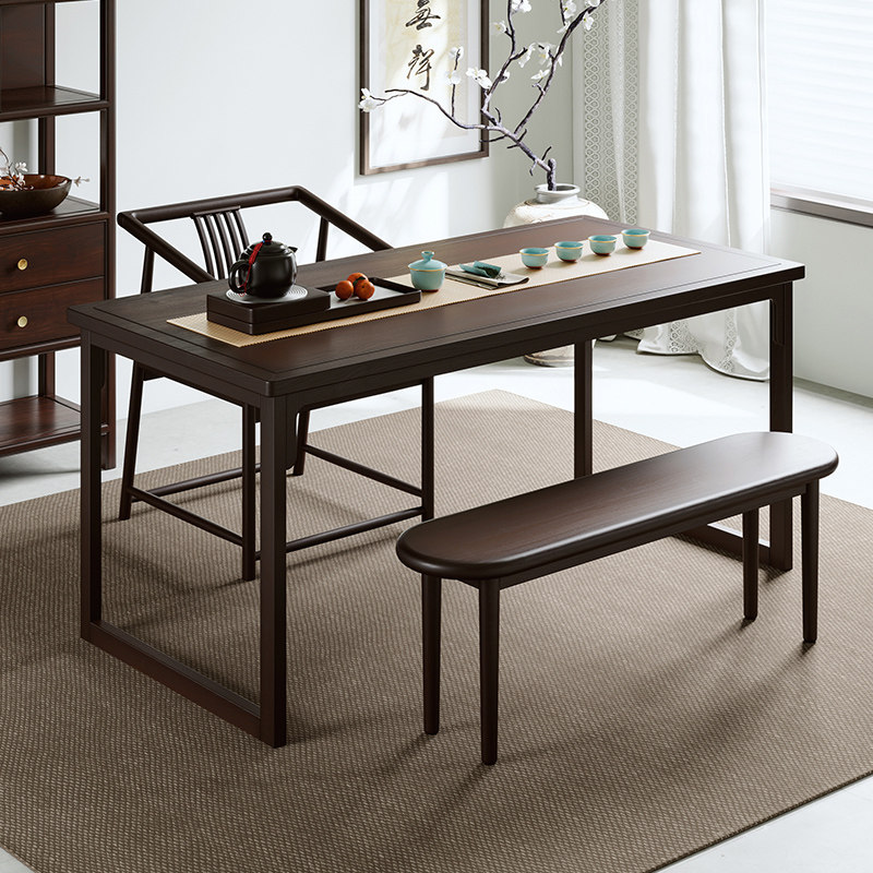 新中式家用实木茶桌组合家用客厅泡茶桌茶室喝茶桌子阳台小茶台几