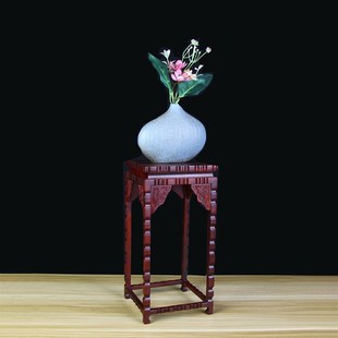 血檀木小盆景架花架客厅电视柜玄关装饰摆件木架底座置物架子实木