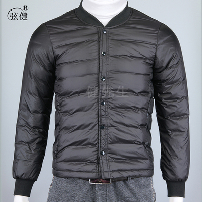 薄款羽绒服男款内穿棒球领短款秋冬季超轻便中老年人男士羽绒内里