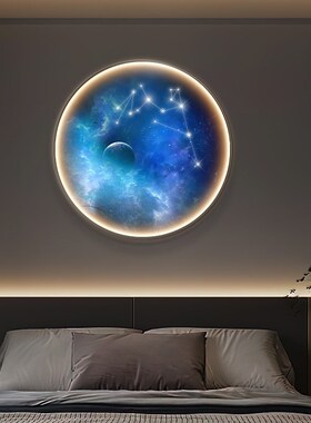 星座led发光灯画卧室床头装饰画轻奢玄关墙壁客厅沙发背景墙挂画