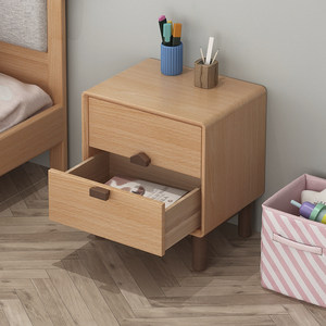 星之居床头柜全实木北欧儿童房床头储物柜家用卧室全榉木床边柜