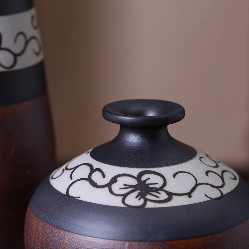 景德镇新中式陶瓷装饰品玄关客厅电视柜插花禅意餐桌干花花瓶花器,家居饰品,花瓶,淘宝优惠券,粉丝福利购,淘宝优惠卷