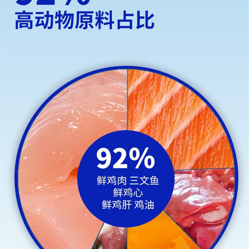 妙鲜多全价冻干生骨肉低温烘焙猫粮3斤装 幼猫成猫增肥发腮无谷