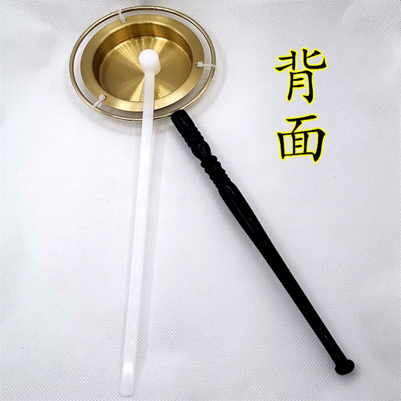 长柄纯铜档子照面铛子云锣包邮佛友用具供品法器摆件道家配送棒子