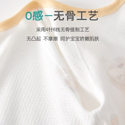 宝宝短袖长裤夏季连体衣73码网眼薄款6一12月婴儿夏装女宝夏天a类