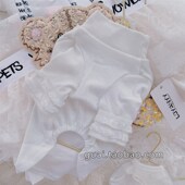 白色高领宠物打底衫 百搭秋冬狗狗打底衣服泰迪约克夏猫咪两脚衣棉