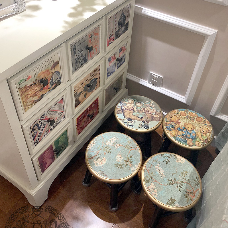 北欧风小凳子家用创意可爱实木矮凳儿童卡通客厅板凳换鞋凳门口小