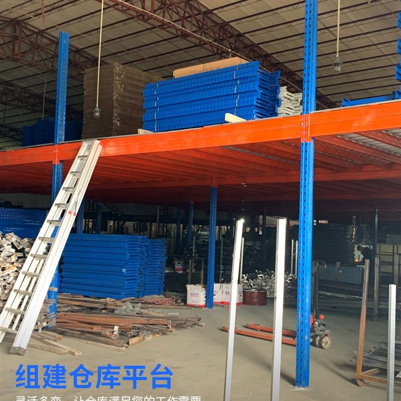 阁楼平台工厂仓库专用钢结构免焊接组装式二层平方承重100-1000斤