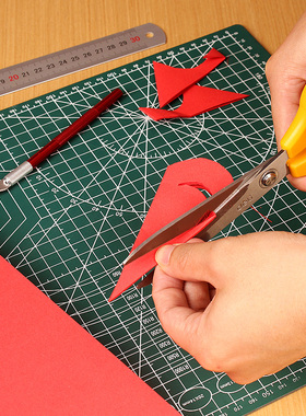 剪纸专用纸儿童手工大红纸中国风窗花纸制作宣纸双面大红色手工纸