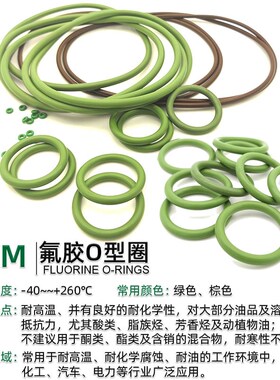 氟胶o形圈密封圈34 35 36 37 38 39 40 42 45 48 50 52 55 58*1.5