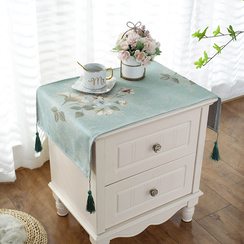 欧式提花床头柜盖布盖巾家用卧室桌布防尘罩长方形鞋柜布台垫布,居家布艺,床头柜盖布,淘宝优惠券,粉丝福利购,淘宝优惠卷