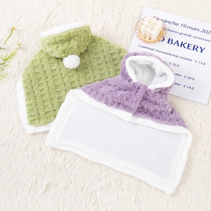 猫咪秋冬保暖小披风衣服宠物加绒毛毯斗篷幼猫布偶睡觉用被子狗狗