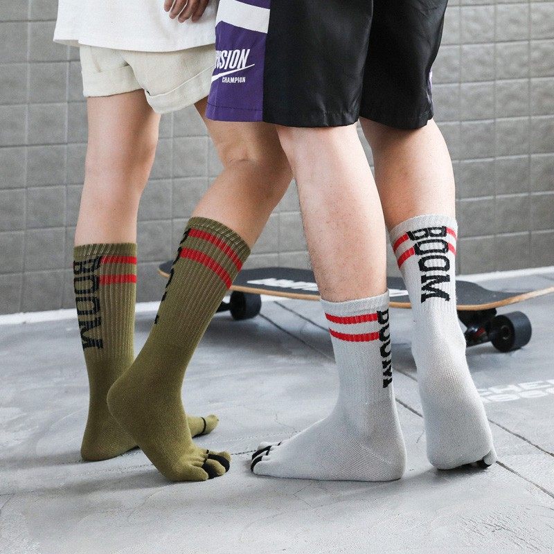 5双 情侣五指袜中高筒男女秋冬季厚纯棉滑板袜子街头潮袜时尚个性,女士内衣/男士内衣/家居服,长筒袜,淘宝优惠券,粉丝福利购,淘宝优惠卷