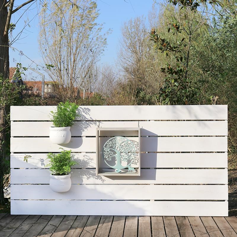 户外防腐木栅栏阳台围栏篱笆隔断院墙花盆挂架庭院花园围墙护栏架