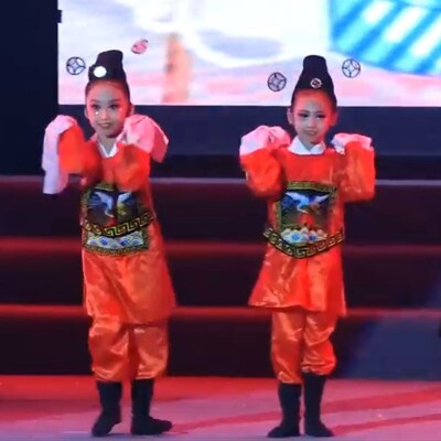 儿童七品芝麻官演出服小荷风采小小芝麻官舞蹈表演服幼儿京剧戏服