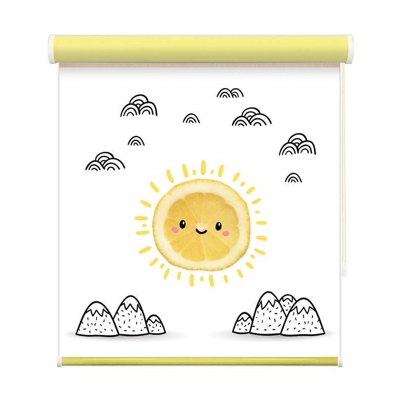 韩式厨房免打孔窗帘卷帘餐厅阳台百叶帘图案遮光挡风遮阳卷拉式