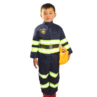 儿童消防员表演服装道具职业体验消防服COS角色扮演装扮演出套装