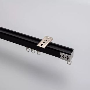 铝合金窗帘轨道罗马杆窗帘杆双轨单轨道滑轨滑轮滑道导轨顶装侧装