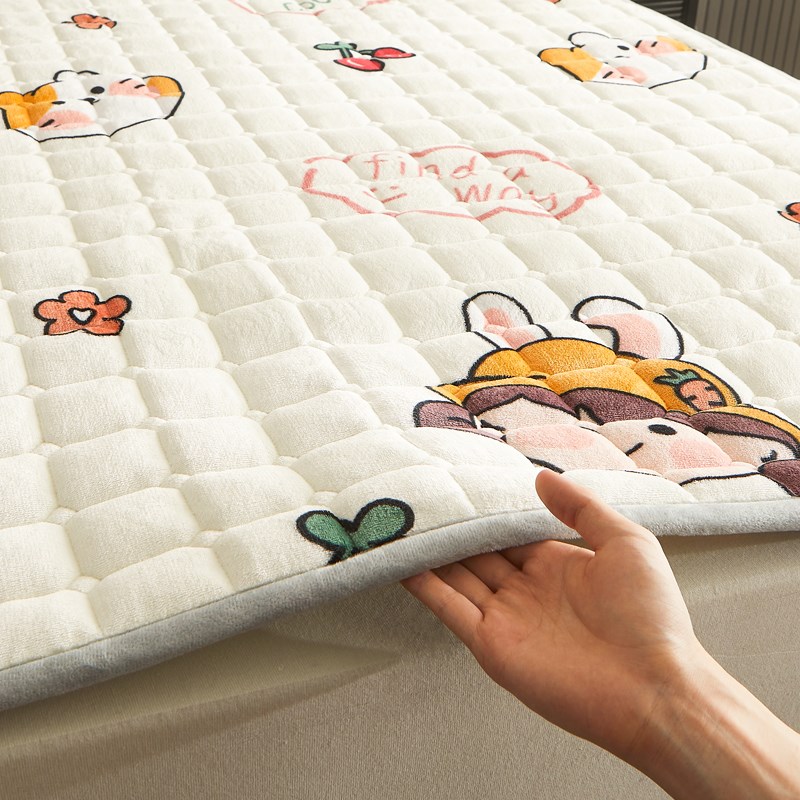 抗菌防螨A类牛奶珊瑚绒床垫垫褥软垫家用毛毯子铺床褥子宿舍加厚