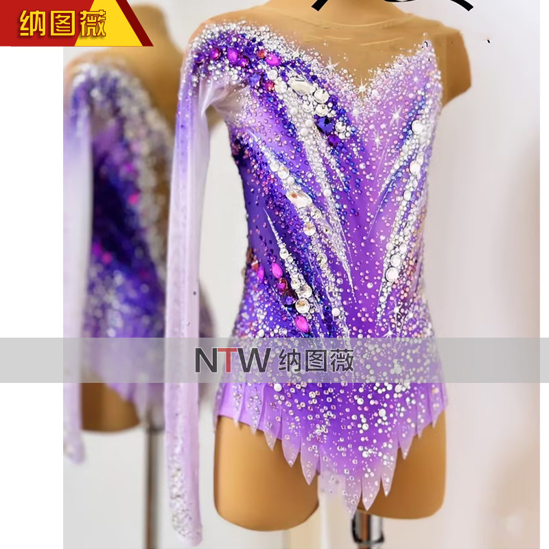 纳图薇艺术体操服啦啦操艺考滑冰服比赛儿童表演训练技巧服N1094