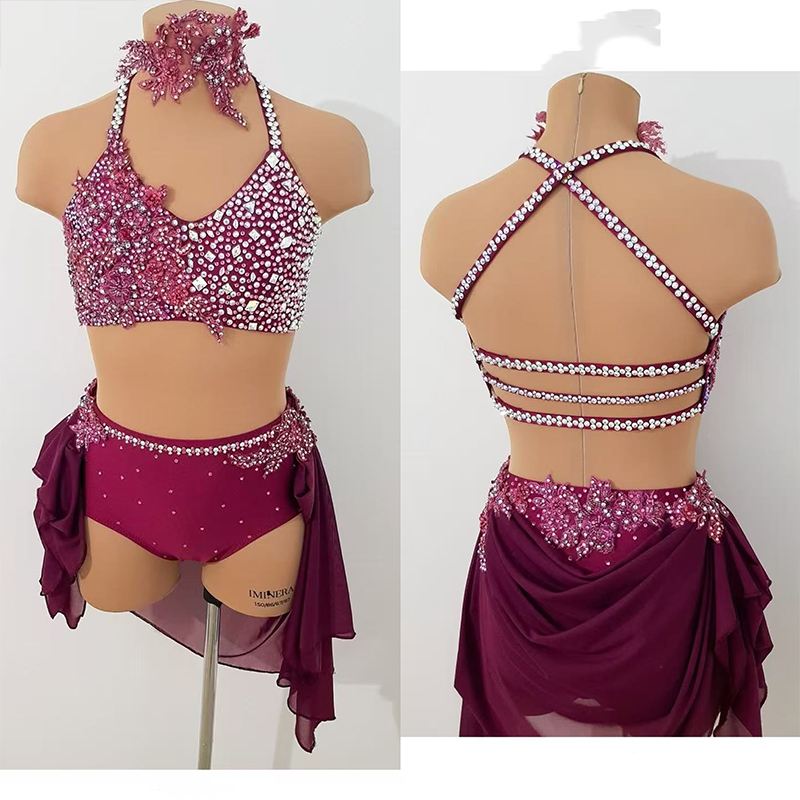 纳图薇艺术体操服啦啦操艺考芭蕾舞比赛儿童表演训练技巧服N636