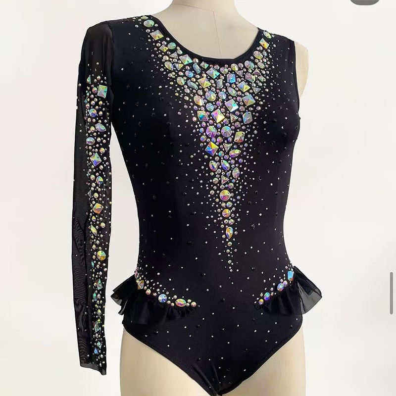 纳图薇艺术体操服啦啦操艺考芭蕾舞比赛儿童表演训练技巧服N731