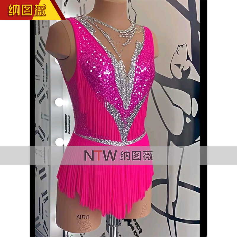 纳图薇艺术体操服啦啦操艺考芭蕾舞比赛儿童表演训练技巧服N396