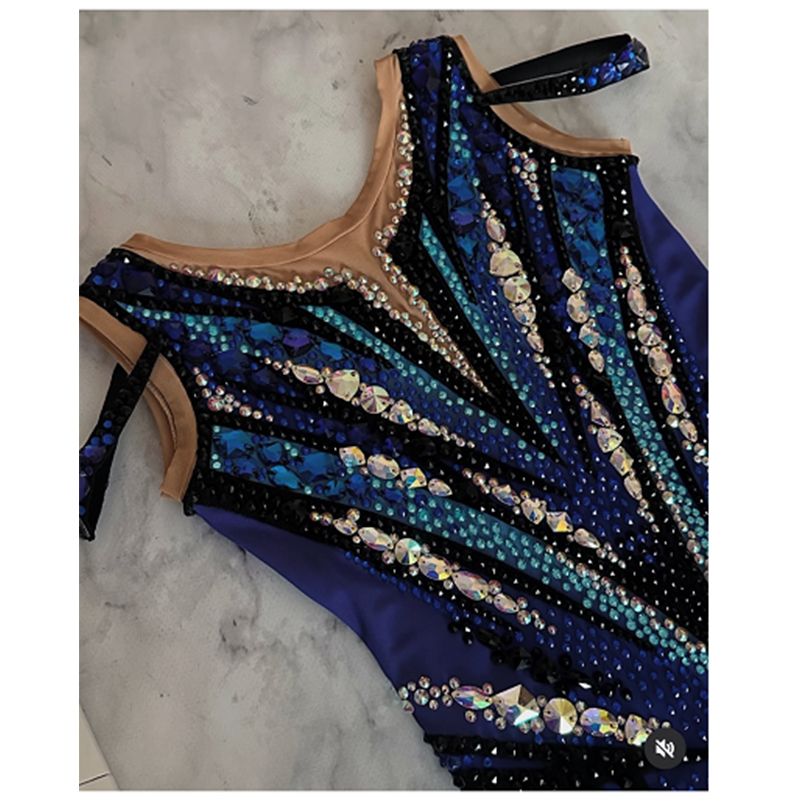 纳图薇艺术体操服啦啦操艺考滑冰服比赛儿童表演训练技巧服N802