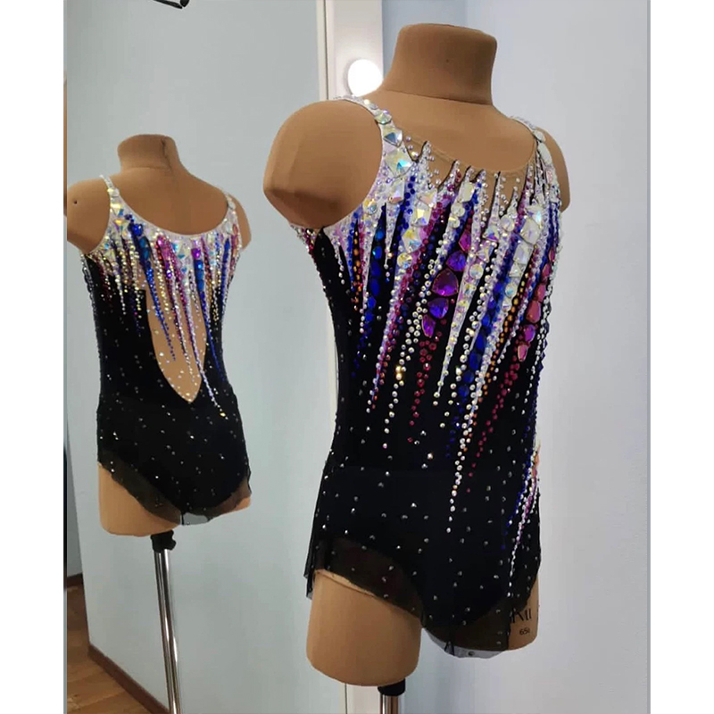 纳图薇艺术体操服啦啦操艺考滑冰服比赛儿童表演训练技巧服N1064