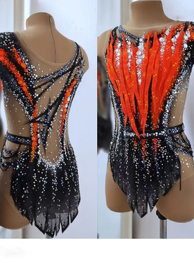 纳图薇艺术体操服啦啦操艺考芭蕾舞比赛儿童表演训练技巧服N658