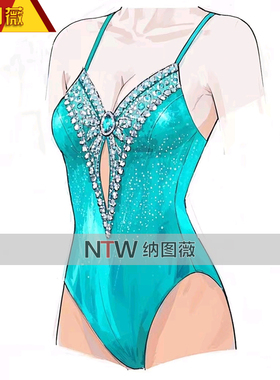 纳图薇艺术体操服啦啦操艺考芭蕾舞比赛儿童表演训练技巧服N397