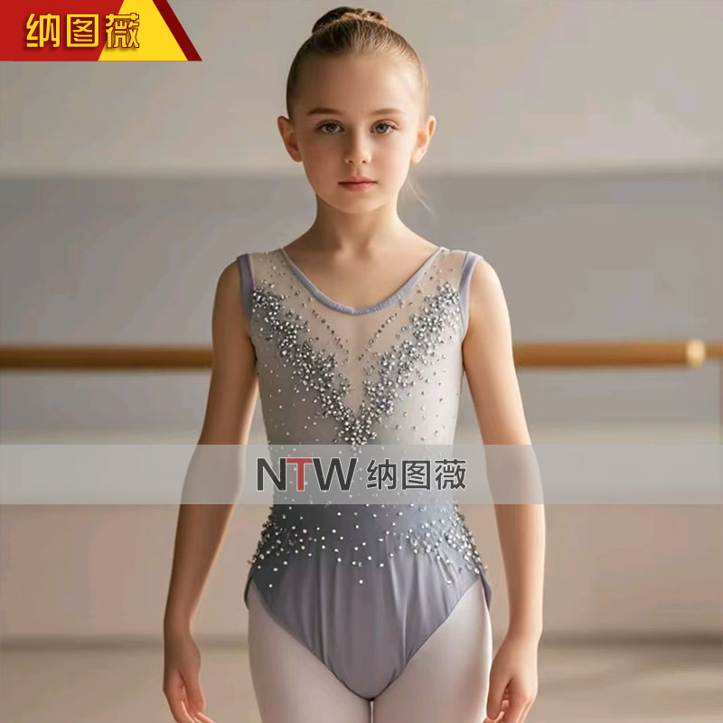 纳图薇艺术体操服啦啦操艺考比赛儿童表演定制训练技巧服N83