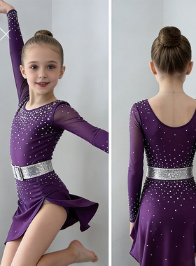 纳图薇艺术体操服啦啦操艺考滑冰服比赛儿童表演训练技巧服N1167