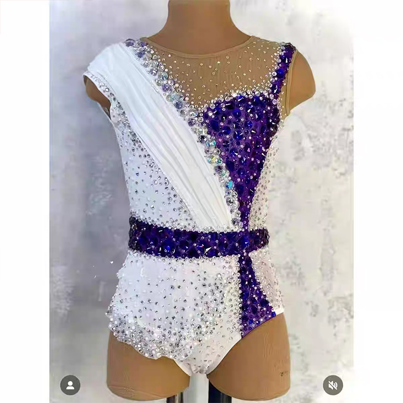 纳图薇艺术体操服啦啦操艺考滑冰服比赛儿童表演训练技巧服N957