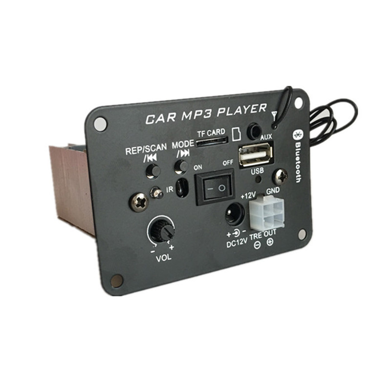 5寸2003蓝牙收音功放板 12V车载家用低音炮芯方形面板85*58mm