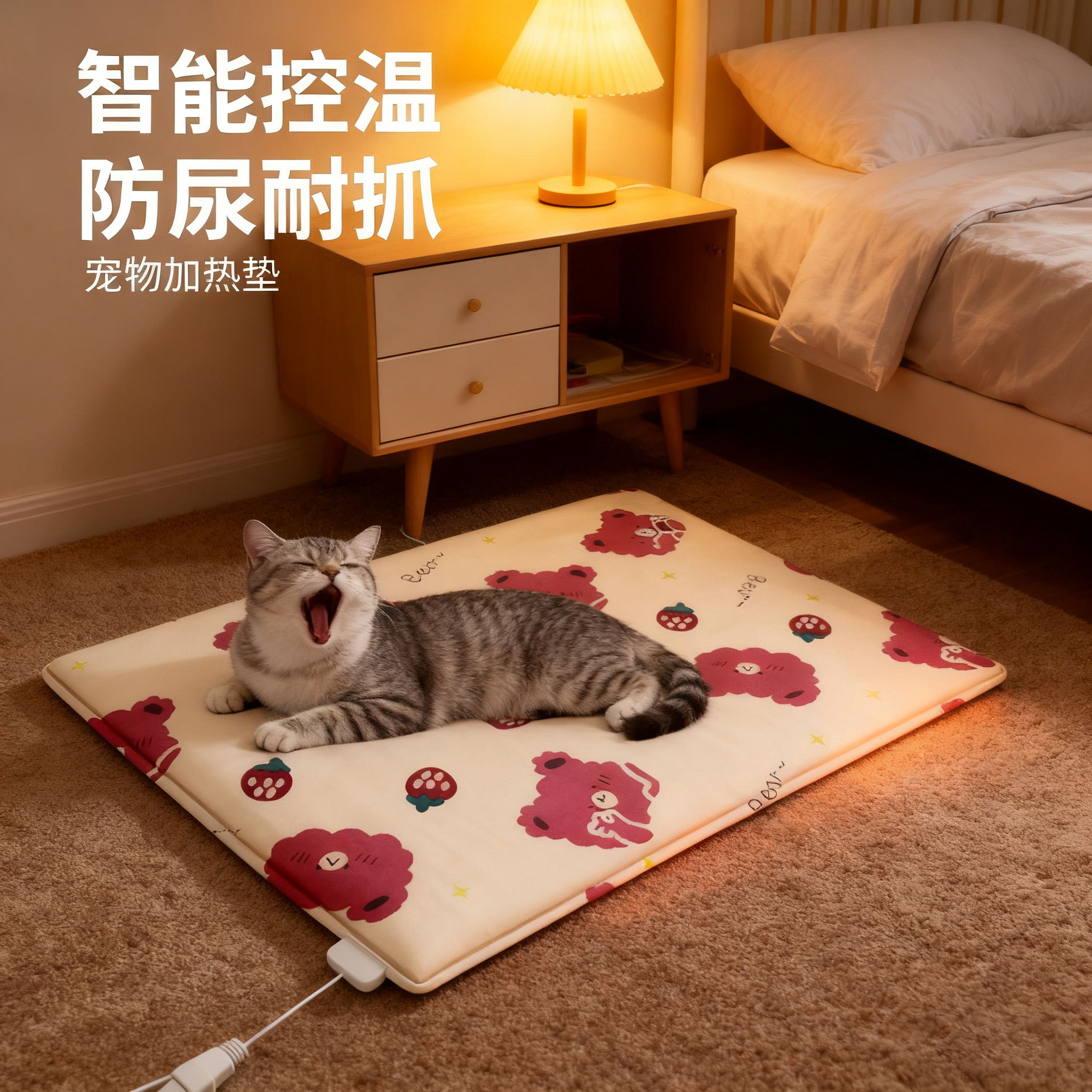 宠物电热毯可拆洗加热垫恒温防水防漏电小型取暖器猫咪狗狗电褥子