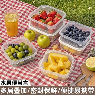 冷冻收纳盒冰箱专用保鲜盒食物密封塑料分格小盒子冻肉分装食品级