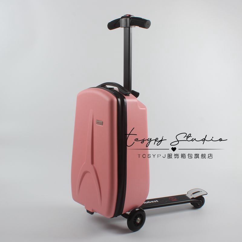 新款行李箱旅行滑板车拉杆箱大一新学生智能20寸黑色密码登机