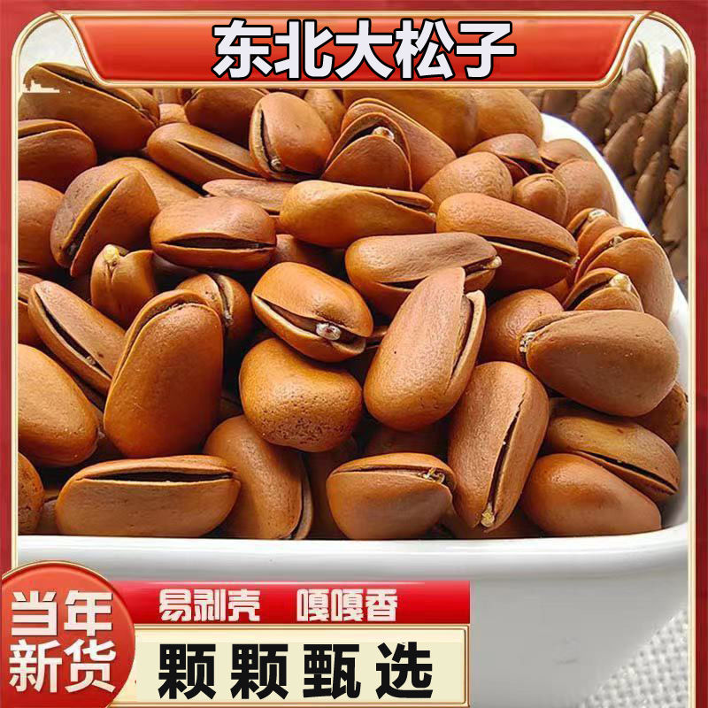 新货森滋味2025新货东北开口松子新鲜特大袋装净重原味坚果零食特