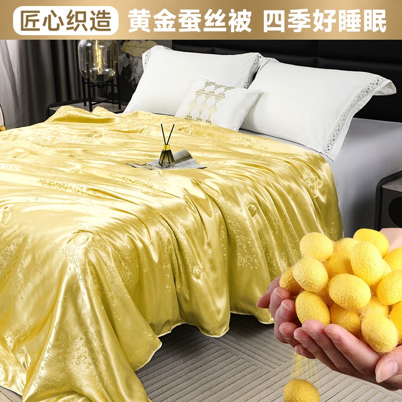 【嘉华补贴 】试睡30天  皇室御用贡缎提花黄金丝蚕被 200*230cm