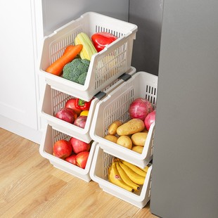 家之物语可叠加收纳筐玩具收纳篮文具书本收纳盒果蔬收纳筐储物架