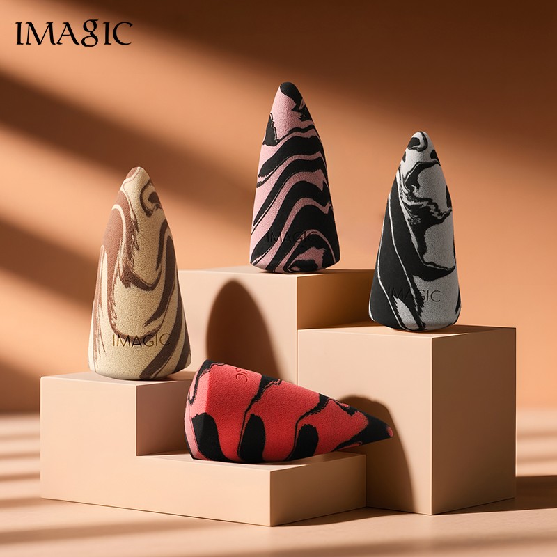 IMAGIC新品双色峰型粉扑柔软Q弹上妆服帖新手美妆蛋