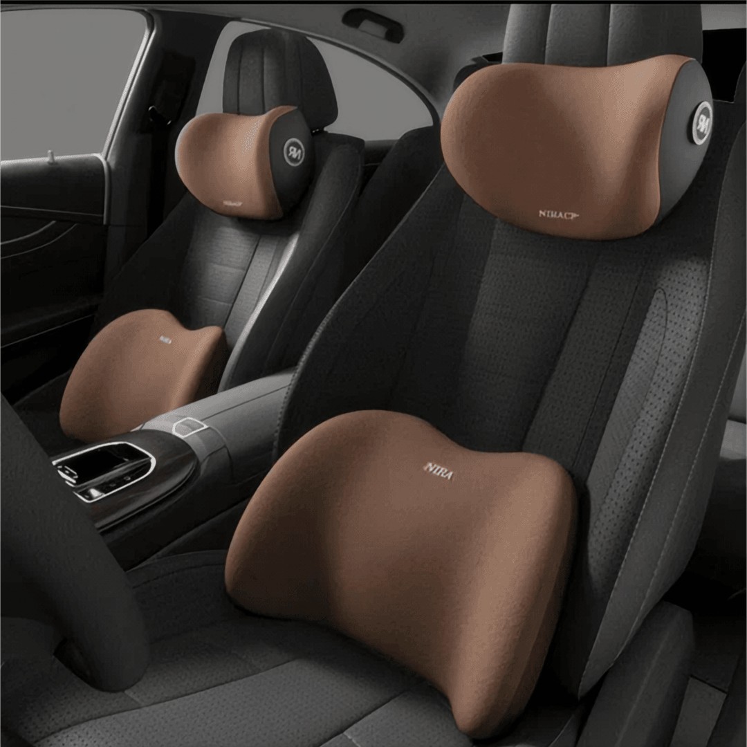 灿登四季通用透气头枕工艺柔软记忆棉靠枕车内专用护颈枕舒适脖枕