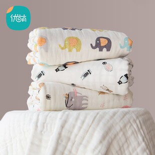 10层四季纱布浴巾加厚新生婴儿童毛巾被子纯棉吸水宝宝洗澡巾秋款