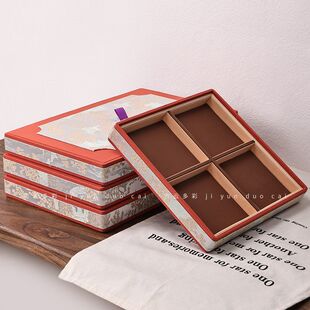 高档宫廷风带盖首饰盒子珠宝展示盘项链手镯文玩玉石精美收纳盒