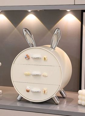 鞋柜上摆的收纳盒高级感玄关摆件收纳盒ins风兔子放钥匙收纳客厅
