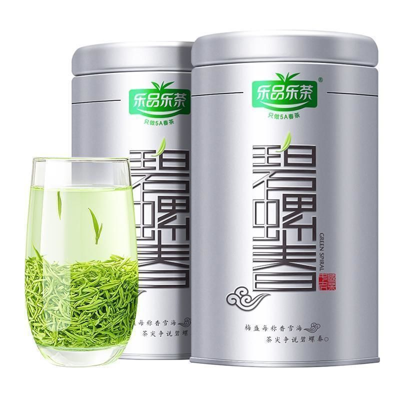 乐品乐茶碧螺春正宗明前花果香特级绿茶早春银罐茶毫