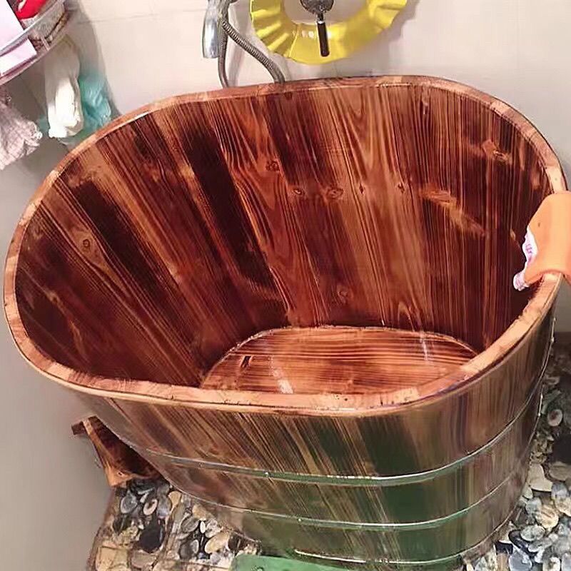 加高泡澡木桶洗澡桶大人家用全身浴桶汗蒸两用瑶药浴盆小户型浴缸
